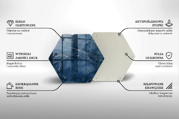 Tabla de cortar de vidrio Textura de piedra de mármol