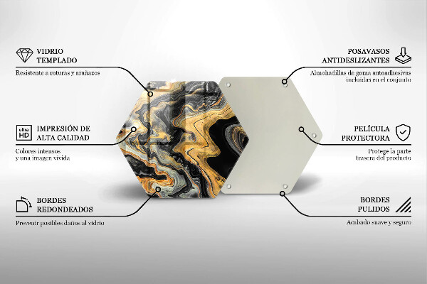 Tabla de cortar de vidrio Estructura abstracta