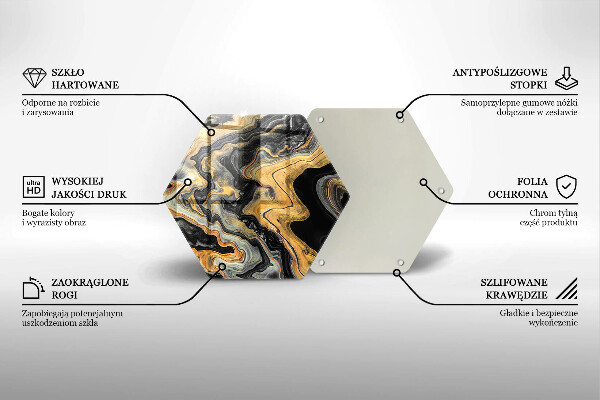 Tabla de cortar de vidrio Estructura abstracta