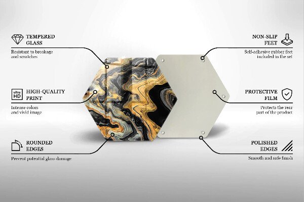 Tabla de cortar de vidrio Estructura abstracta