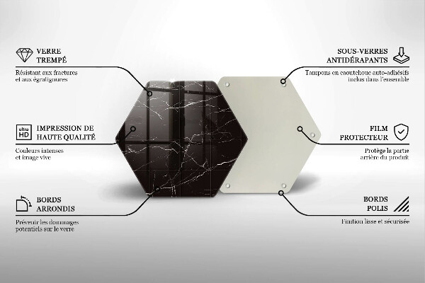 Tabla de cortar de vidrio Azulejos de mármol