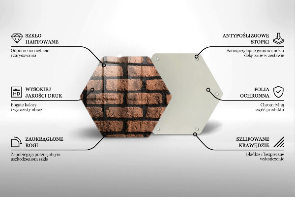 Tabla de cortar de vidrio Pared de ladrillos