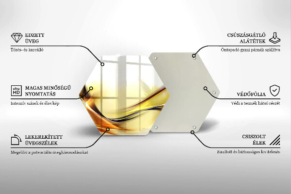 Tabla de cortar de vidrio Líneas abstractas de luz