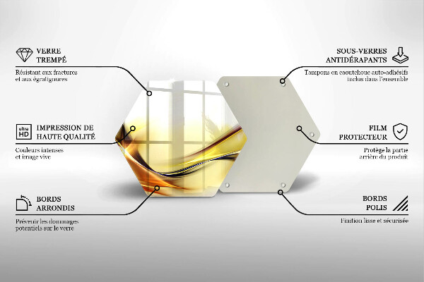 Tabla de cortar de vidrio Líneas abstractas de luz