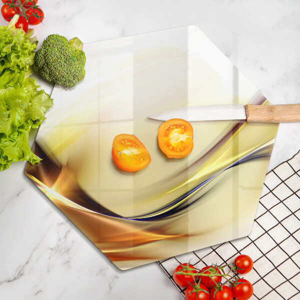 Tabla de cortar de vidrio Líneas abstractas de luz