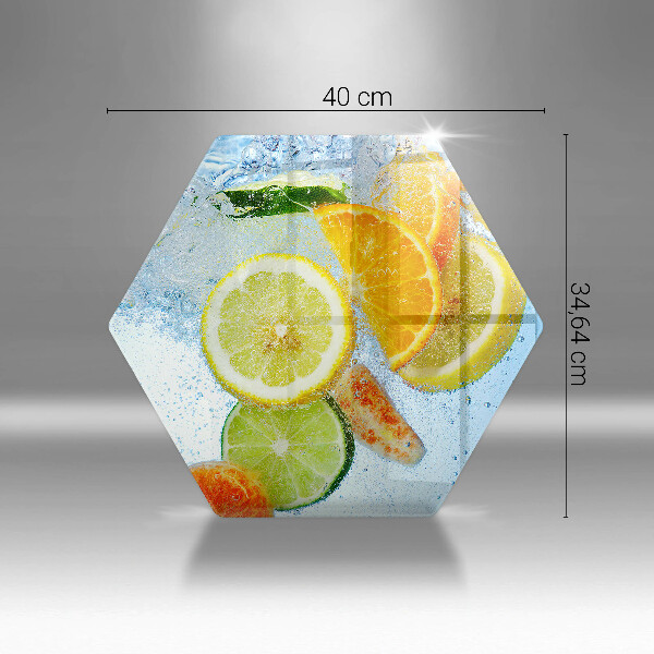 Tabla de cortar de vidrio Agua jugosa de cítricos