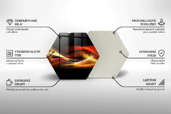 Tabla de cortar de vidrio Luz y humo abstractos
