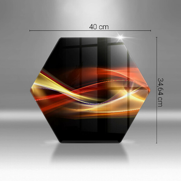 Tabla de cortar de vidrio Luz y humo abstractos