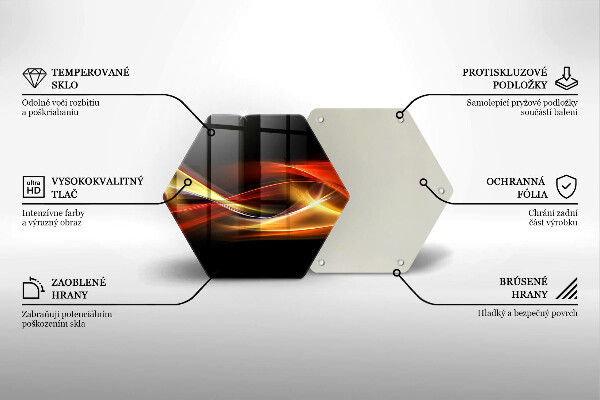 Tabla de cortar de vidrio Luz y humo abstractos