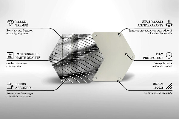 Tabla de cortar de vidrio Estructura metálica 3d