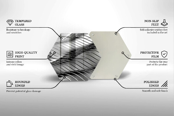 Tabla de cortar de vidrio Estructura metálica 3d