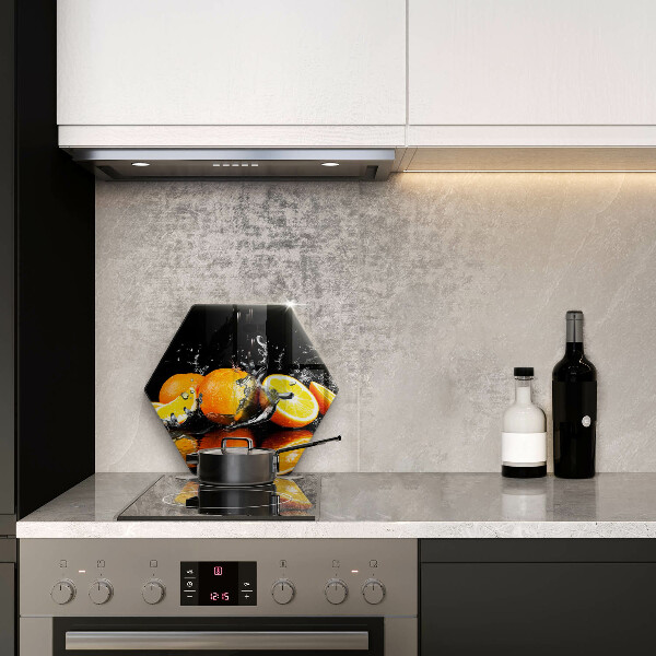 Tabla de cortar de vidrio Fruta jugosa de naranja