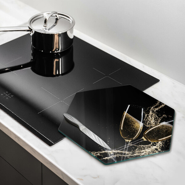 Tabla de cortar de vidrio Copas de champán