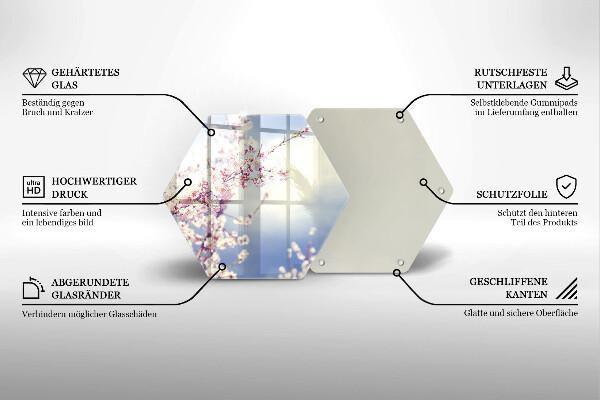 Tabla de cortar de vidrio Árbol floreciente