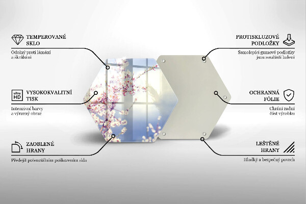 Tabla de cortar de vidrio Árbol floreciente
