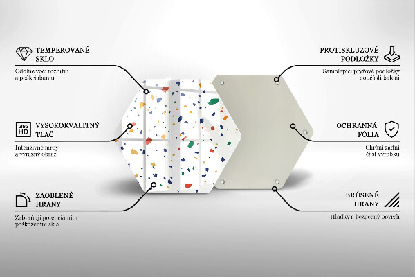 Tabla de cortar de vidrio Gres colorido