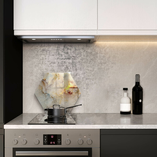 Tabla de cortar de vidrio Textura de mármol con oro