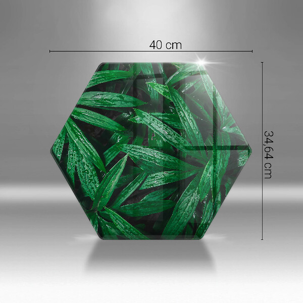 Tabla de cortar de vidrio Hojas de plantas