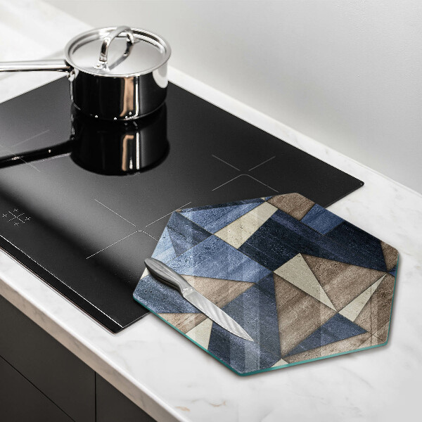 Tabla de cortar de vidrio Abstracción geométrica