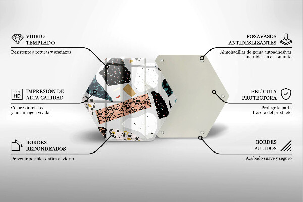 Tabla de cortar de vidrio Gres