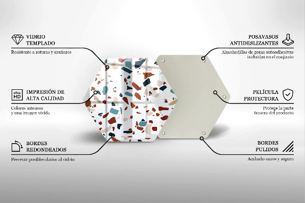 Tabla de cortar de vidrio Piedra decorativa