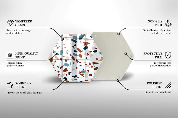 Tabla de cortar de vidrio Piedra decorativa