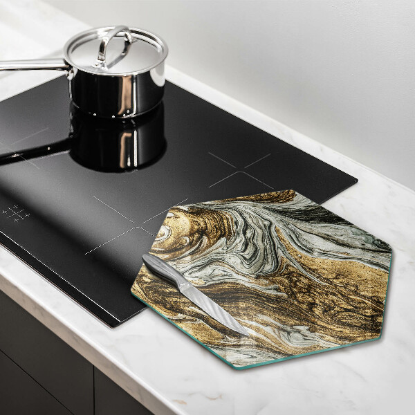 Tabla de cortar de vidrio Rica abstracción