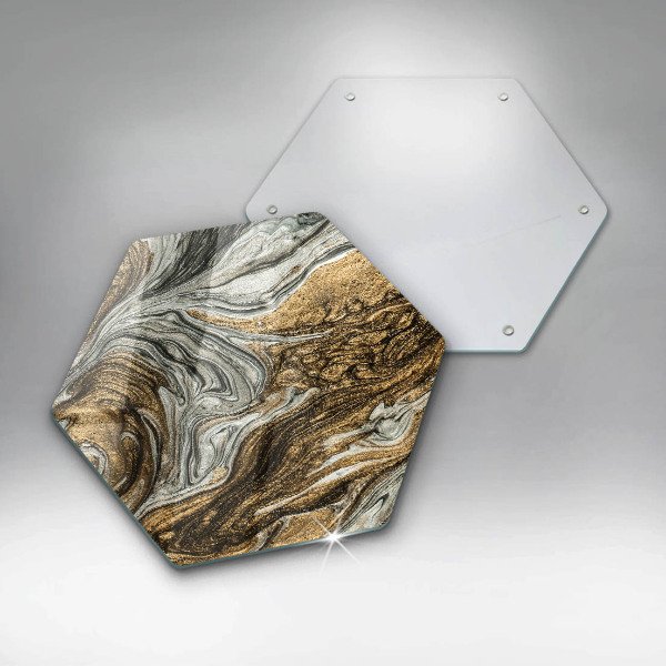 Tabla de cortar de vidrio Rica abstracción