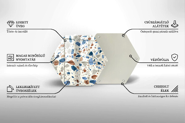 Tabla de cortar de vidrio Gres decorativo
