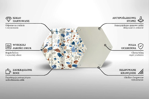 Tabla de cortar de vidrio Gres decorativo