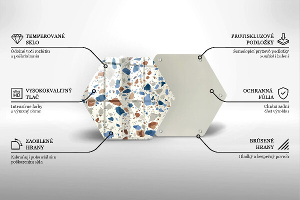 Tabla de cortar de vidrio Gres decorativo