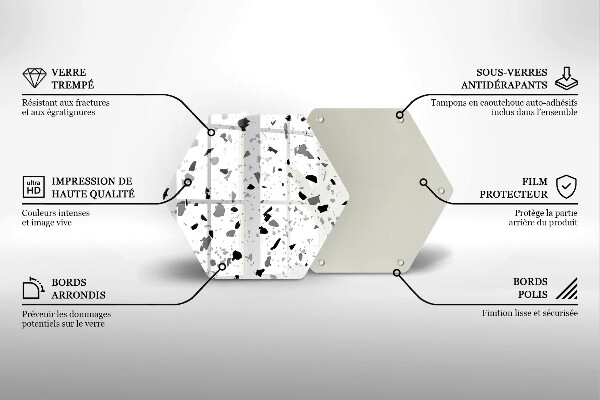 Tabla de cortar de vidrio Gres decorativo