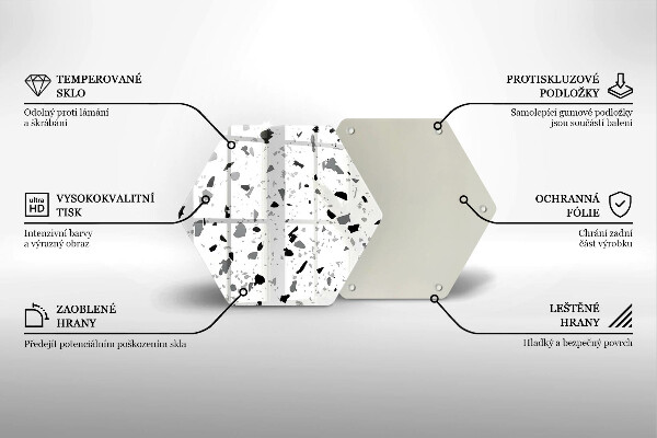 Tabla de cortar de vidrio Gres decorativo