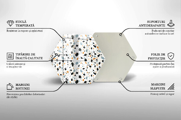 Tabla de cortar de vidrio Gres decorativo