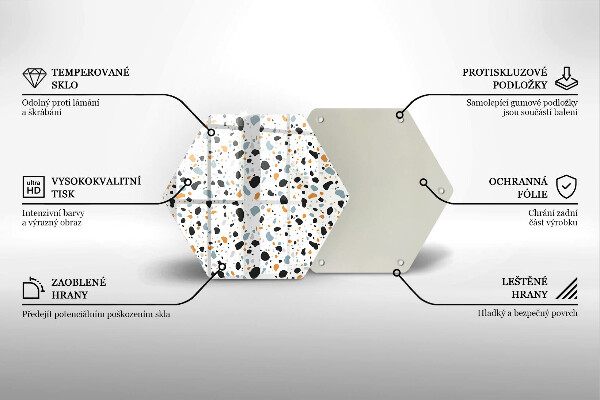 Tabla de cortar de vidrio Gres decorativo