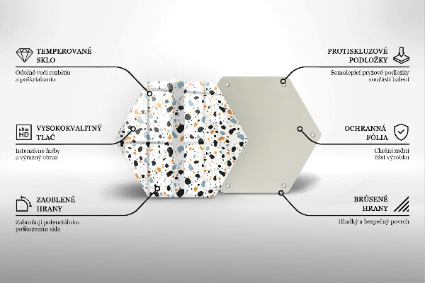 Tabla de cortar de vidrio Gres decorativo