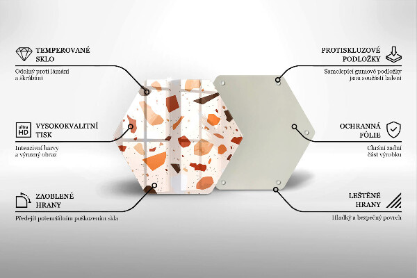 Tabla de cortar de vidrio Gres decorativo