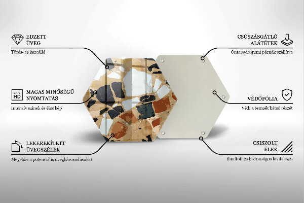 Tabla de cortar de vidrio Plato de piedras decorativas