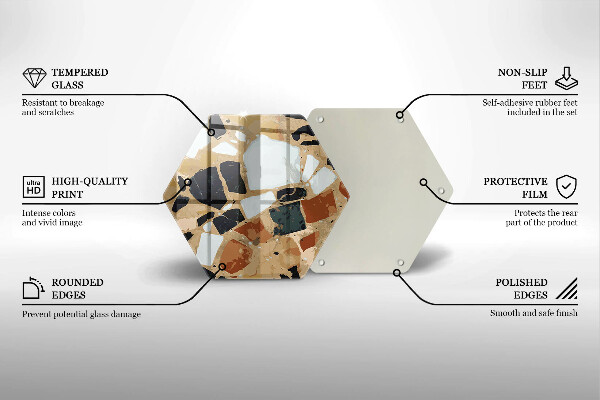 Tabla de cortar de vidrio Plato de piedras decorativas