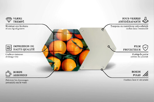 Tabla de cortar de vidrio Naranja