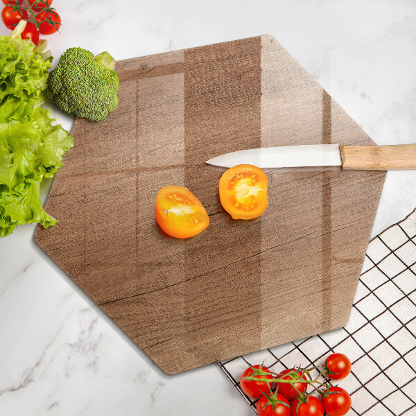 Tabla de cortar de vidrio Textura de madera