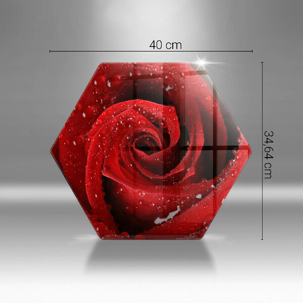 Tabla de cortar de vidrio Pétalos de rosas