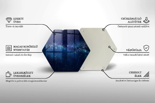 Tabla de cortar de vidrio Espacio y estrellas