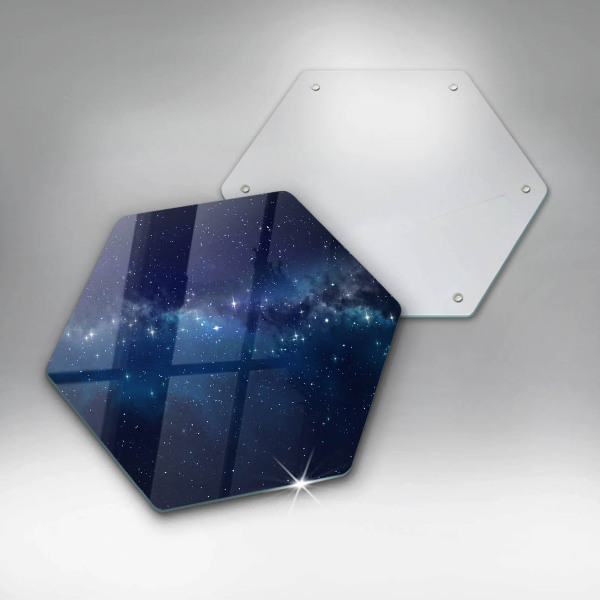 Tabla de cortar de vidrio Espacio y estrellas