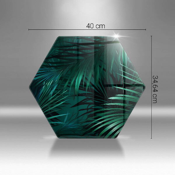 Tabla de cortar de vidrio Hojas de la selva salvaje