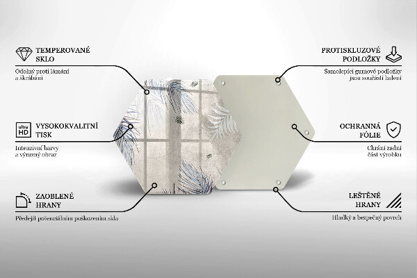 Tabla de cortar de vidrio Hojas sutiles
