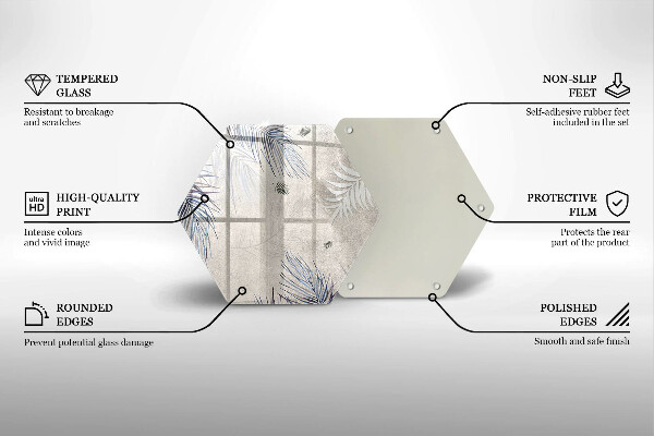Tabla de cortar de vidrio Hojas sutiles