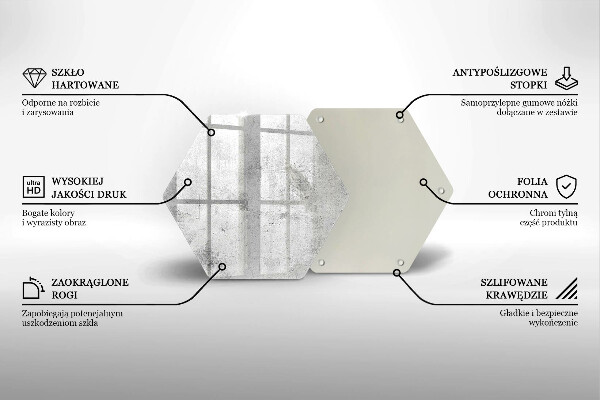 Tabla de cortar de vidrio Textura de hormigón