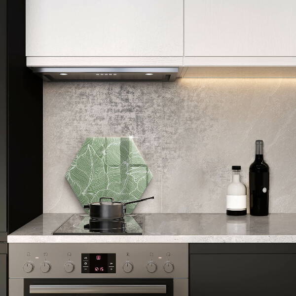 Tabla de cortar de vidrio Hojas lineales