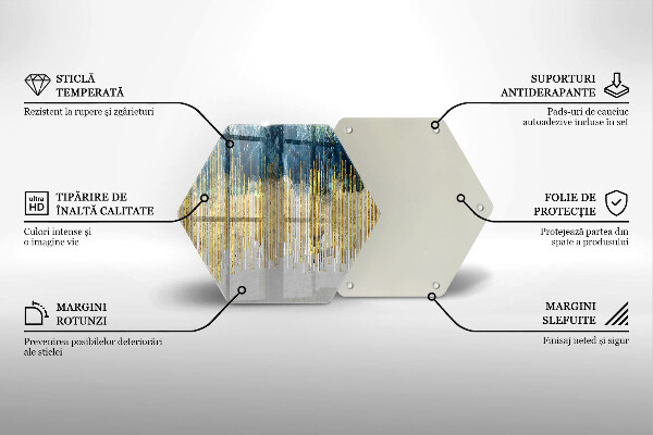 Tabla de cortar de vidrio Abstracción del diseñador
